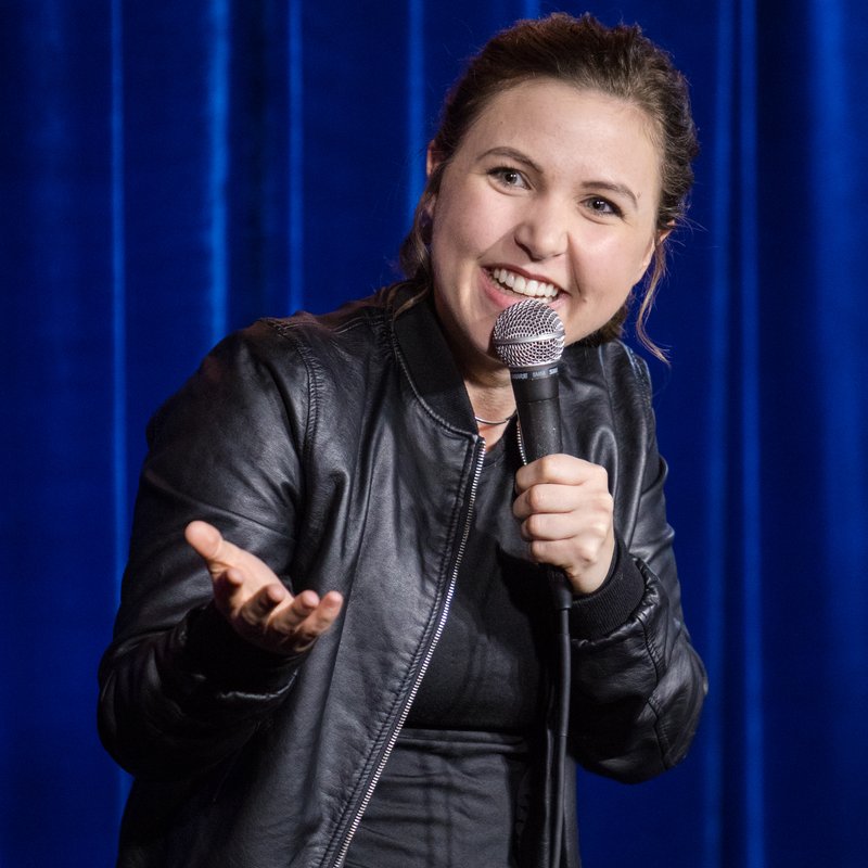 Taylor Tomlinson on stage at a Cool Beans Comedy show.